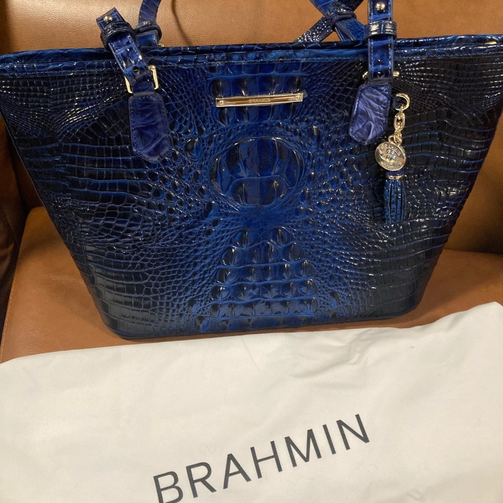 Crocodile embossed Asher tote